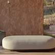 Cask Outdoor Ottoman by Expormim with aluminium frame and outdoor upholstery Casa Design Group
