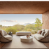 Cask Outdoor Ottoman by Expormim with aluminium frame and outdoor upholstery Casa Design Group