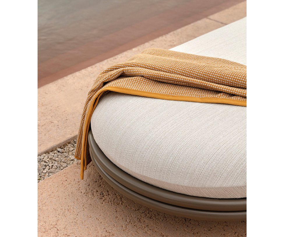 Cask Outdoor Ottoman by Expormim with aluminium frame and outdoor upholstery Casa Design Group