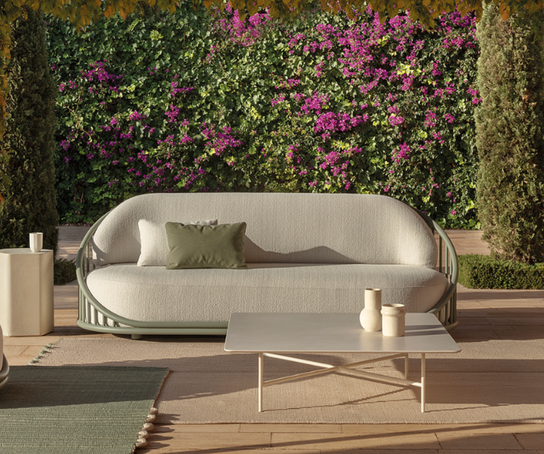 Cask Outdoor Sofa by Expormim with aluminium frame and outdoor upholstery Casa Design Group