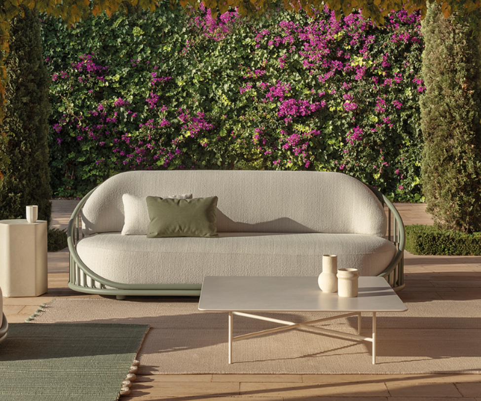 Cask Outdoor Sofa by Expormim with aluminium frame and outdoor upholstery Casa Design Group