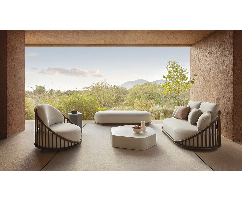 Cask Outdoor Sofa by Expormim with aluminium frame and outdoor upholstery Casa Design Group