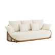 Cask Sofa by Expormim in natural rattan with upholstered cushions Casa Design Group