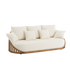 Cask Sofa by Expormim in natural rattan with upholstered cushions Casa Design Group