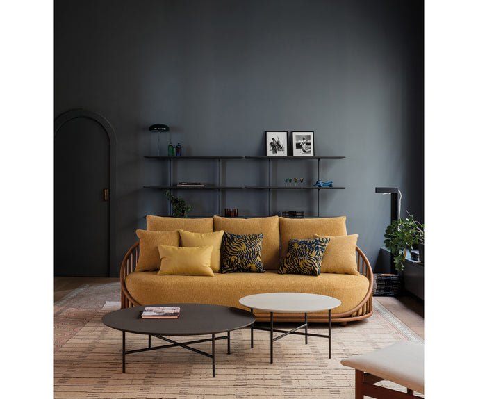 Cask Sofa by Expormim in natural rattan with upholstered cushions Casa Design Group