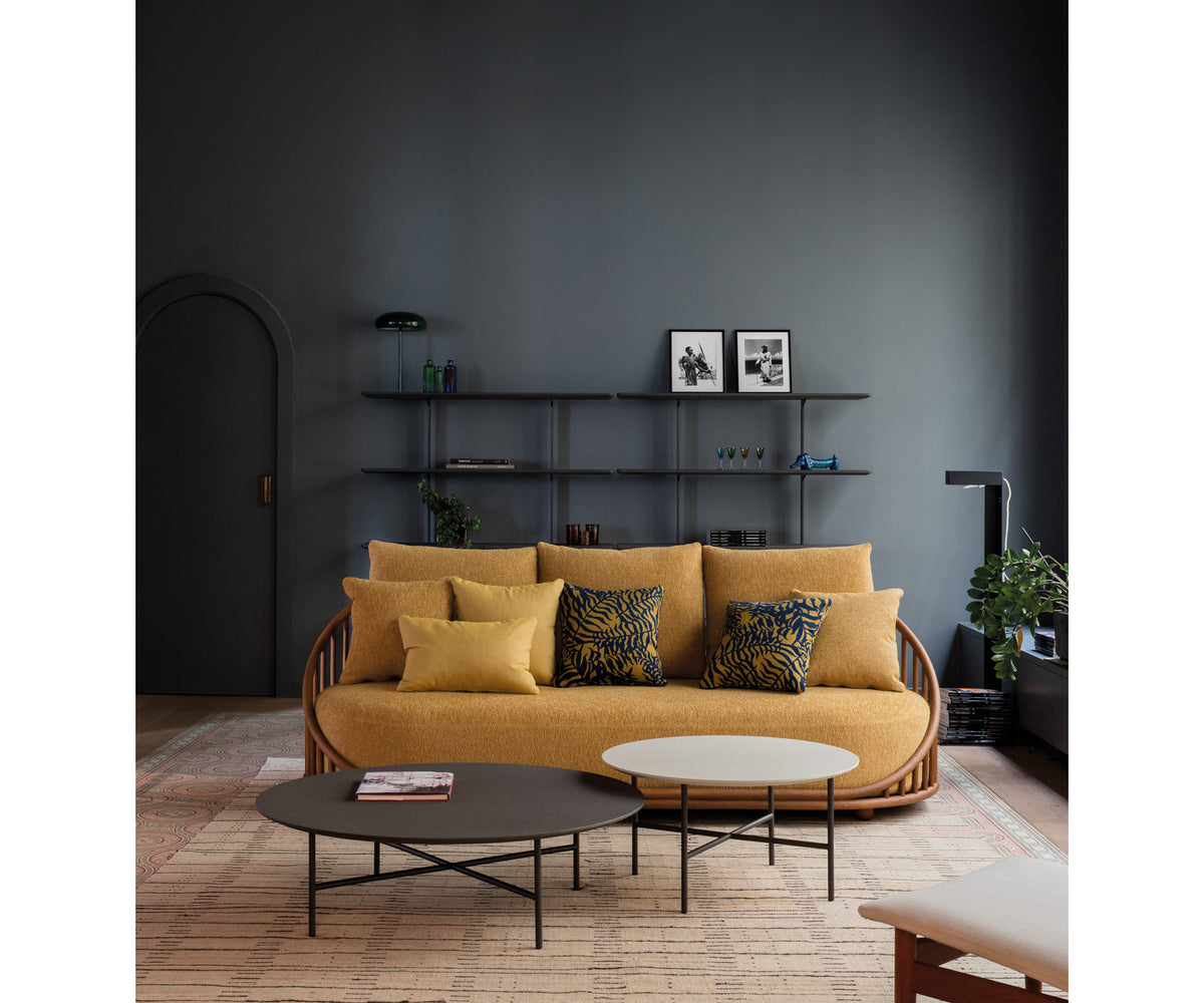 Cask Sofa by Expormim in natural rattan with upholstered cushions Casa Design Group