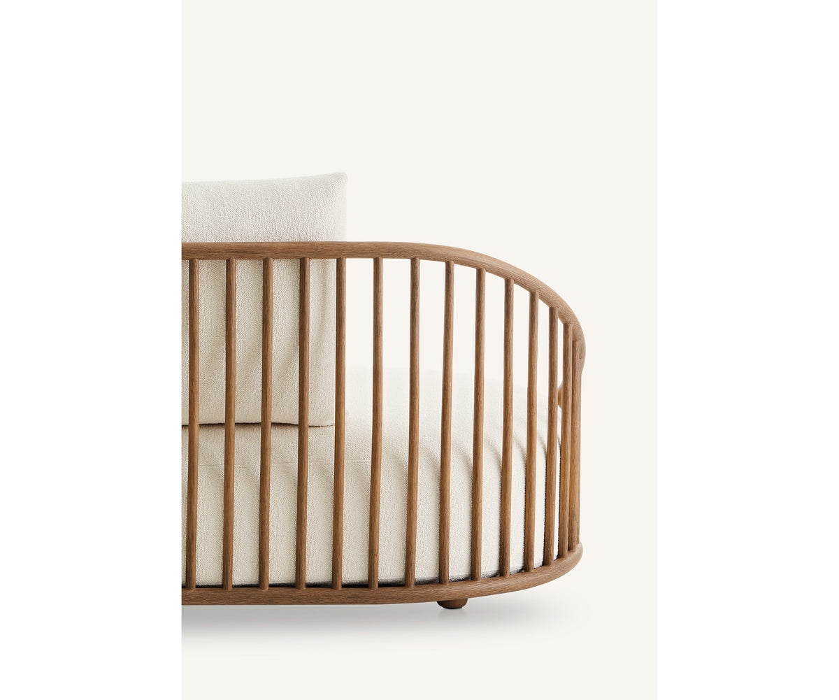 Cask Sofa by Expormim in natural rattan with upholstered cushions Casa Design Group