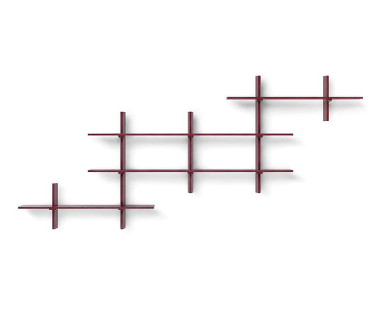 FF.Spine Wall-Mounted Solid Wood Bookcase by Cassina