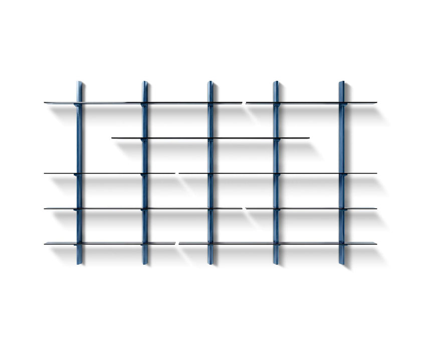 FF.Spine Wall-Mounted Solid Wood Bookcase by Cassina