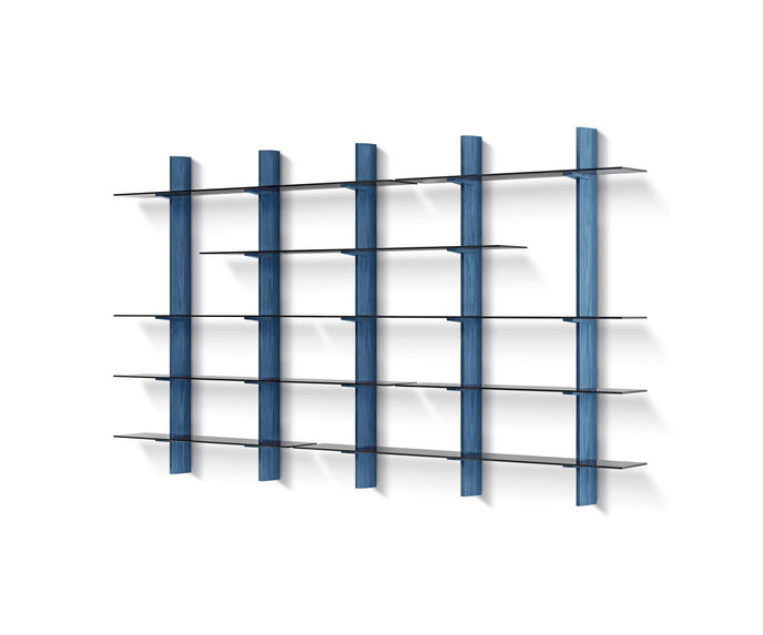 FF.Spine Wall-Mounted Solid Wood Bookcase by Cassina