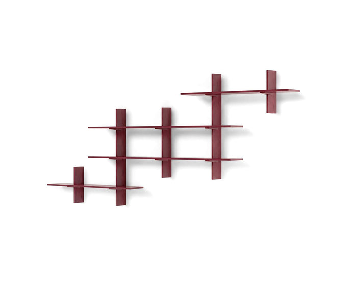 FF.Spine Wall-Mounted Solid Wood Bookcase by Cassina