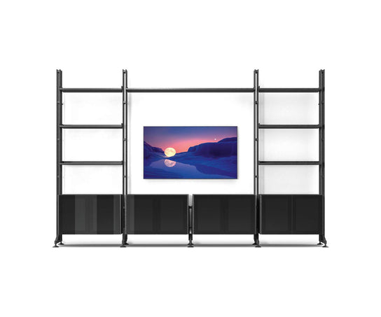 Infinito Wall modular wall-mounted bookcase by Cassina designed by Franco Albini