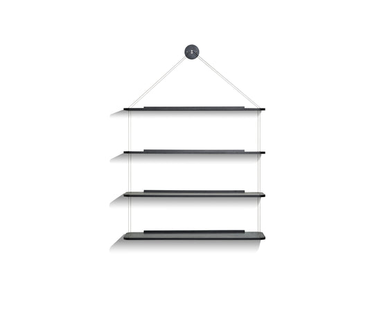 Libreria Pensile Wall-Mounted Oak Bookcase by Cassina