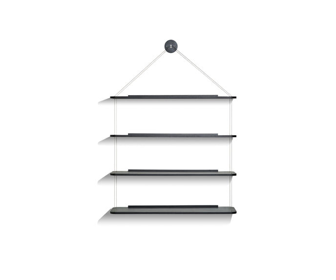 Libreria Pensile Wall-Mounted Oak Bookcase by Cassina