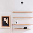 Libreria Pensile Wall-Mounted Oak Bookcase by Cassina