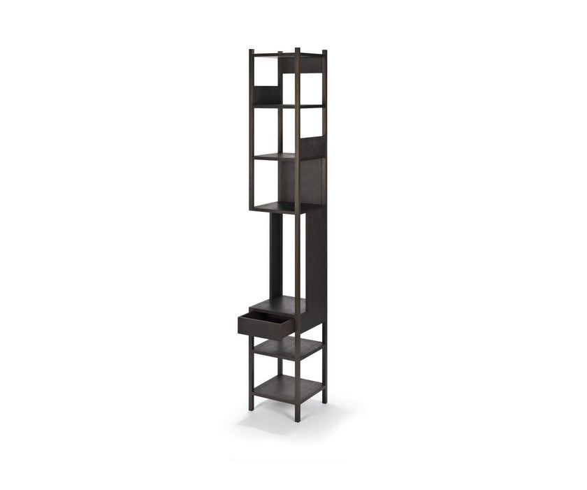 Lungangolo Oak Bookshelf with Integrated Drawer by Cassina
