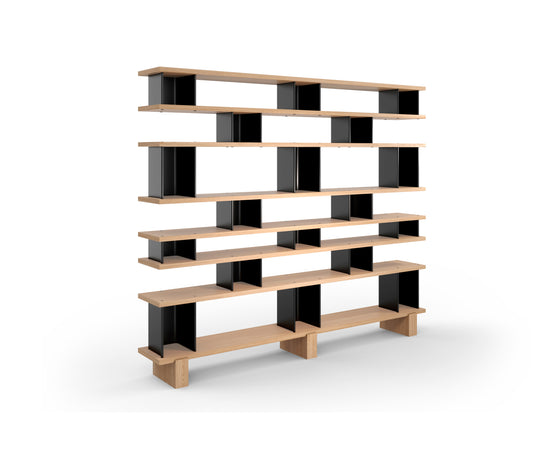 Nuage à Plots Wood and Aluminum Bookcase by Cassina