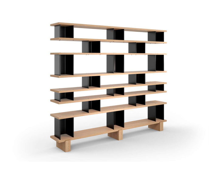 Nuage à Plots Wood and Aluminum Bookcase by Cassina