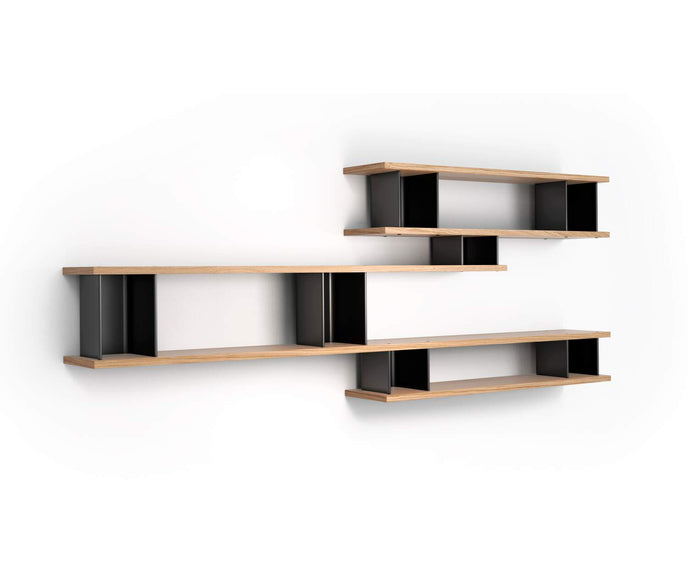 Nuage à Plots Wood and Aluminum Bookcase by Cassina