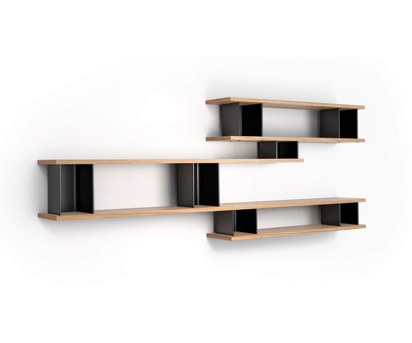 Nuage à Plots Wood and Aluminum Bookcase by Cassina