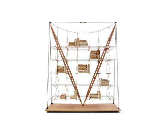 Veliero Double-Sided Solid Wood Bookcase by Cassina