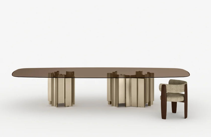 Cathedral Glass Dining Table by Studio14 for Tonelli Design | Casa Design Group