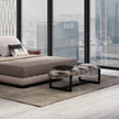 Cecil Upholstered Indoor Bench with Leather Piping by CPRN Homood | Casa Design Group