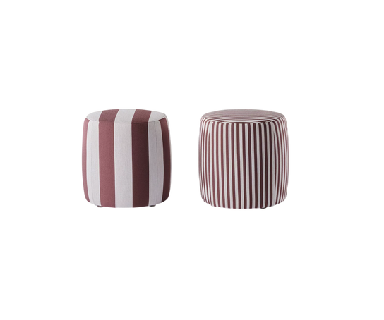 Charlot Open Air Pouf by Meridiani outdoor round pouf Casa Design Group
