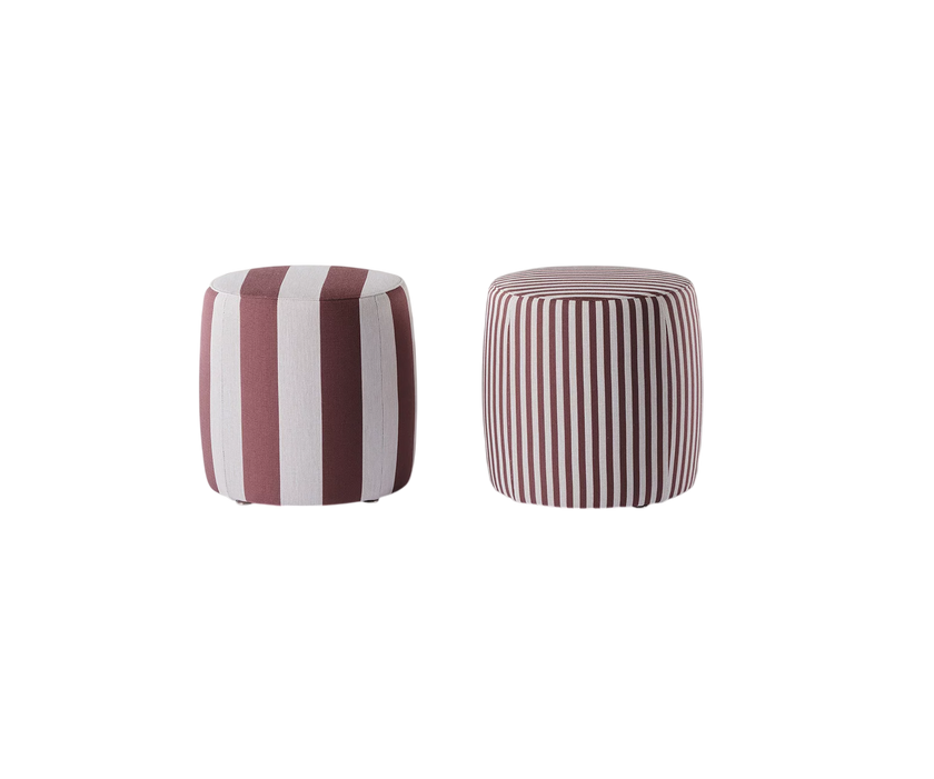 Charlot Open Air Pouf by Meridiani outdoor round pouf Casa Design Group