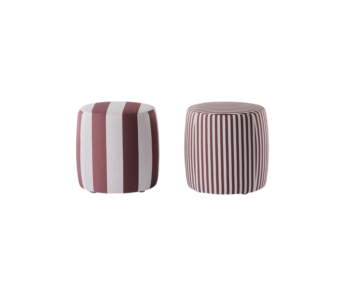 Charlot Open Air Pouf by Meridiani outdoor round pouf Casa Design Group