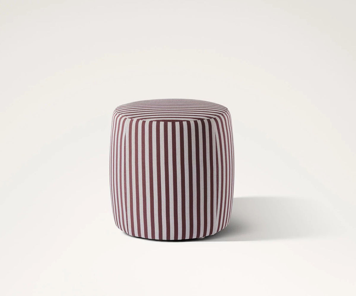 Charlot Open Air Pouf by Meridiani outdoor round pouf Casa Design Group