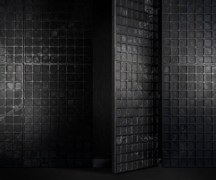 High End Checkmate Wall Panel by Henge Casa Design Group
