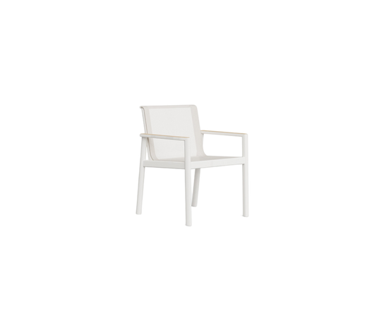 Contemporary Chelsea Outdoor Dining Armchair by Danao with Powder-coated Aluminum Frame | Casa Design Group