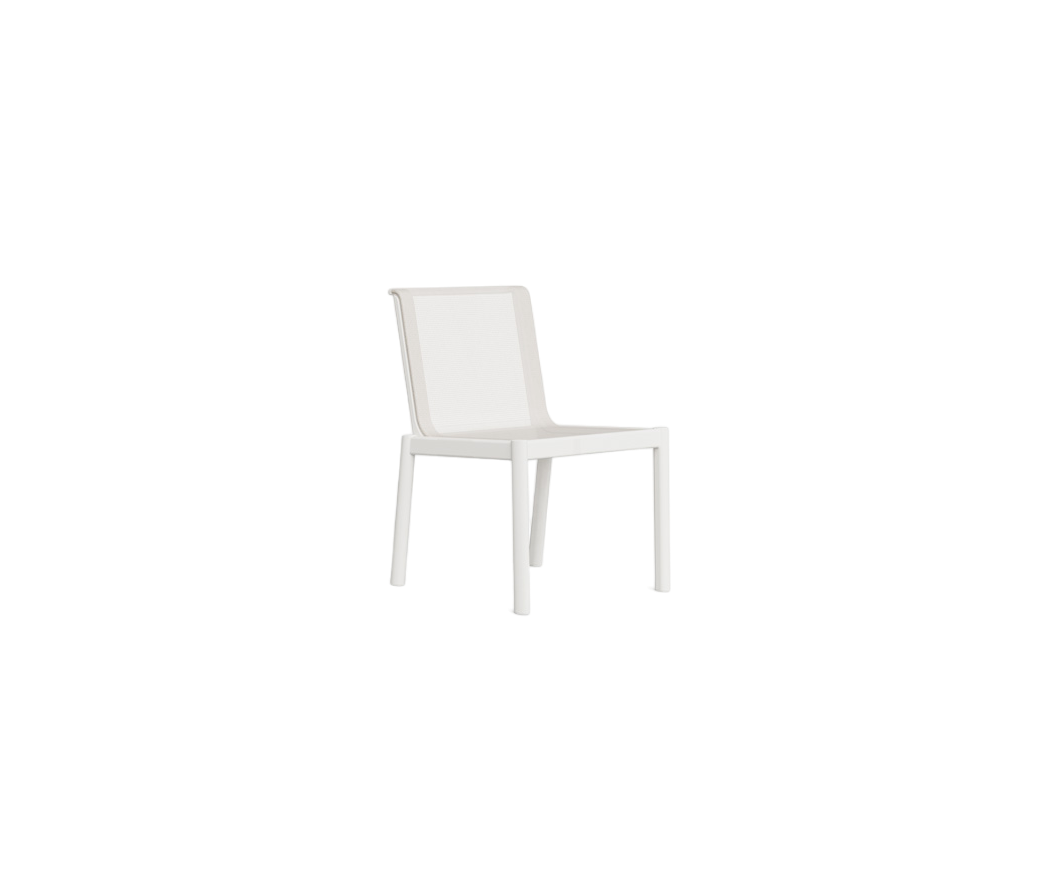 Contemporary Powder-Coated Aluminum Chelsea Outdoor Side Dining Chair by Danao | Casa Design Group