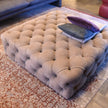 Chester Moon Leather Pouf by Paola Navone for Baxter | Casa Design Group