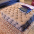 Chester Moon Leather Pouf by Paola Navone for Baxter | Casa Design Group