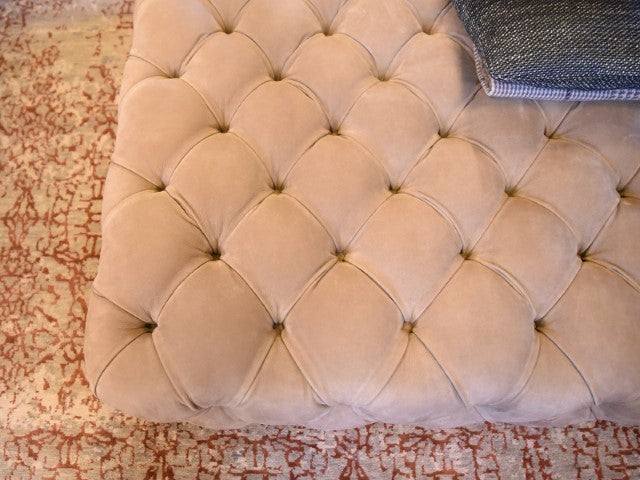 Chester Moon Leather Pouf by Paola Navone for Baxter | Casa Design Group