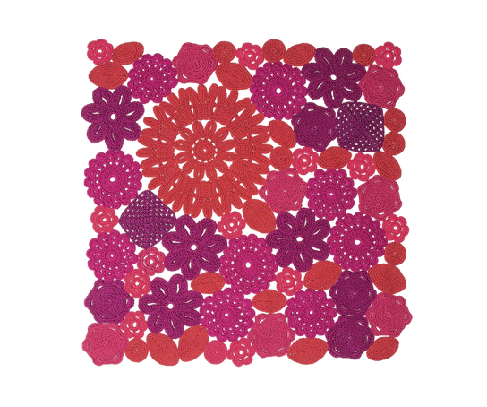 Handmade Chrocket Outdoor Rug with crocheted flowers by Paola Lenti | Casa Design Group
