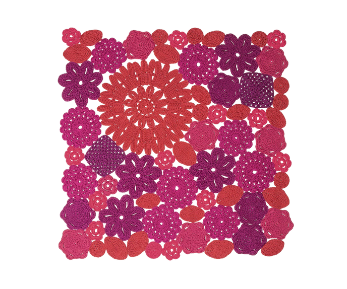 Handmade Chrocket Outdoor Rug with crocheted flowers by Paola Lenti | Casa Design Group
