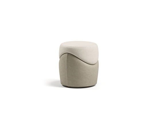 Clori elegant upholstered pouf by Margherita Fanti | Casa Design Group
