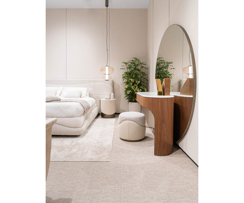 Clori elegant upholstered pouf by Margherita Fanti | Casa Design Group