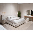Clori elegant upholstered pouf by Margherita Fanti | Casa Design Group
