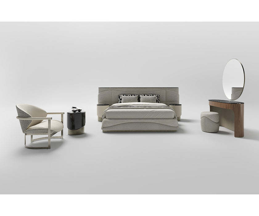 Clori elegant upholstered pouf by Margherita Fanti | Casa Design Group