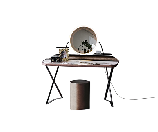 Cocoon Trousse Keramik vanity with ceramic top and LED mirror by Cattelan Italia | Casa Design Group