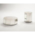 Colonna Coffee Table by Tacchini with a mirrored glass exterior and marble top.