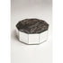 Colonna Coffee Table by Tacchini with a mirrored glass exterior and marble top.