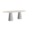 Ceramic Top Conix Ellipse Outdoor Concrete Table by Royal Botania Casa Design Group