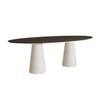Ceramic Top Conix Ellipse Outdoor Concrete Table by Royal Botania Casa Design Group