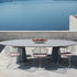 Ceramic Top Conix Ellipse Outdoor Concrete Table by Royal Botania Casa Design Group