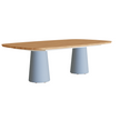 Versatile Conix Rectangular Concrete Outdoor Dining Table by Royal Botania Casa Design Group